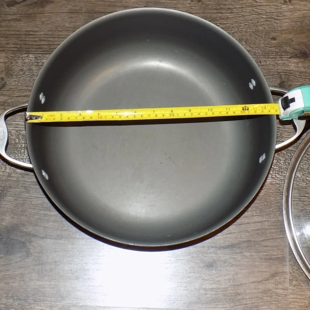 Calphalon 12 Inch Everyday Pan Nonstick Hard Anodized Grey Good With Lid